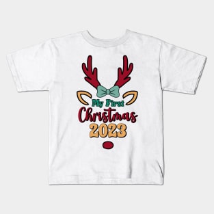 My First Christmas Reindeer Kids T-Shirt